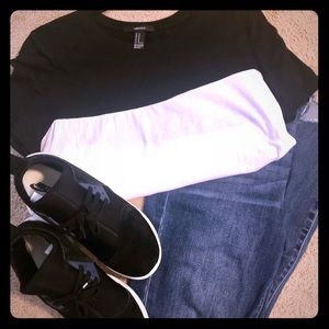 Black and white crop top